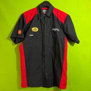 Throttle Threads Barrett-Jackson Pennzoil Mechanic Shirt Mens Small Black Red